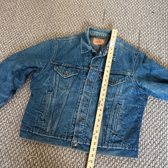 Vintage Levi’s 70506 0317 Denim Jacket 46 Blanket Lined Faded Distressed USA - Picture 5 of 10